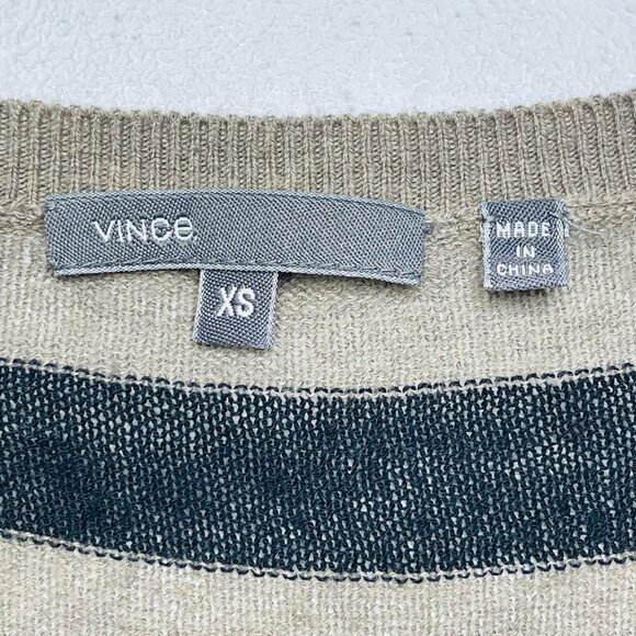 Vince Dolman Short Sleeve Stripe Sweater Size XS Cotton Lightweight - Picture 5 of 10